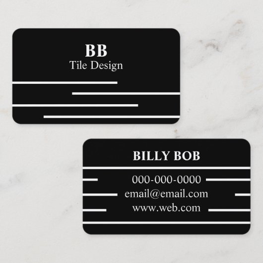 Tile design visitekaartje (Voorkant / Achterkant)