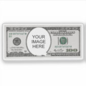 Tile Design With Your Image On 100 Dollar Images  Sticker (Voorkant)