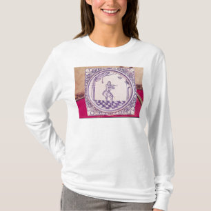 Tile die een klarinetist afschildert, 1706 t-shirt