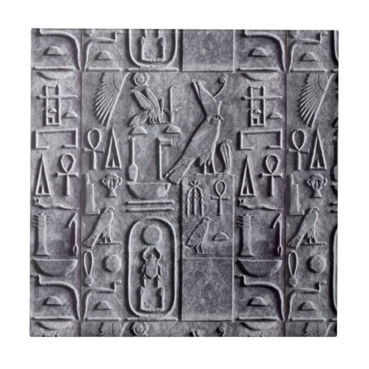 Tile Egyptische Hieroglyphics Symb Egypt Tegeltje (Voorkant)