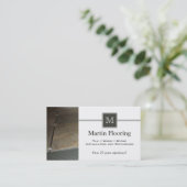 Tile flooring aangepast visitekaartje monogram (Staand voorkant)