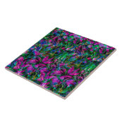 Tile Floral Abstract Glas in lood Tegeltje (Zijkant)