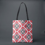 Tile floral pattern. Folk art bloom. Tote Bag<br><div class="desc">Seamless tile pattern. Folk art bloom. Floral decorative texture</div>