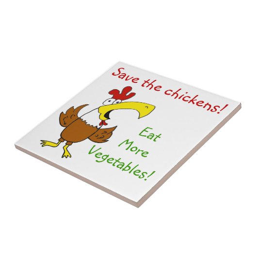 Tile- Funky Chicken Tegeltje (Zijkant)