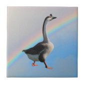 Tile - Goose en regenboog Tegeltje (Voorkant)