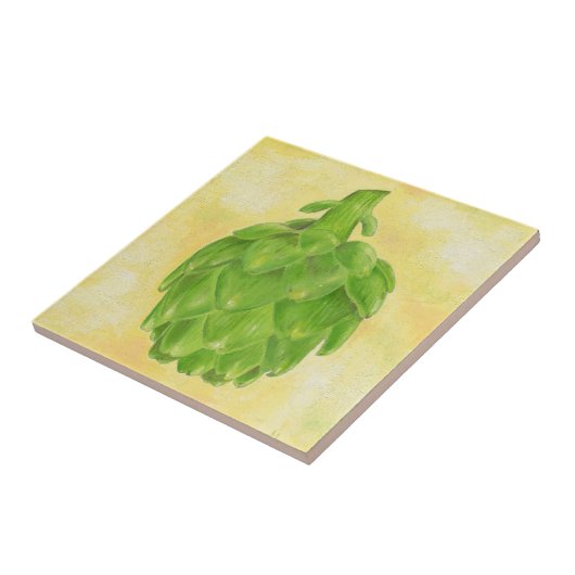 Tile Green Artichoke Square Tegeltje (Zijkant)
