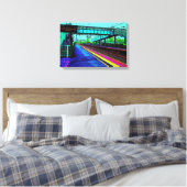 Tile Hill Treinstation in Pop Art Stijl Canvas Afdruk (Insitu (Slaapkamer))