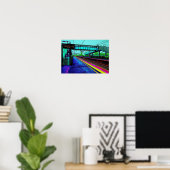 Tile Hill Treinstation in Pop Art Stijl Poster (Thuiskantoor)