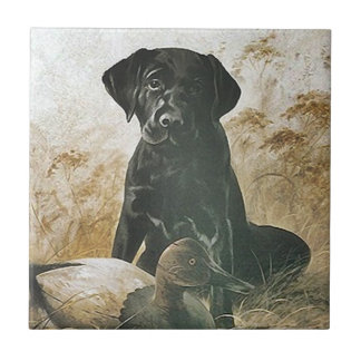 Tile Hunting Dog puppy Lab Retriever Decoy Tegeltje