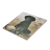 Tile  Hunting Dog puppy Lab Retriever Decoy Tegeltje (Zijkant)