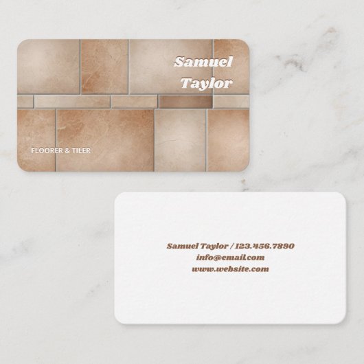 Tile Installer Visitekaartje (Voorkant / Achterkant)