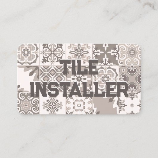 Tile Installer Visitekaartje (Voorkant)