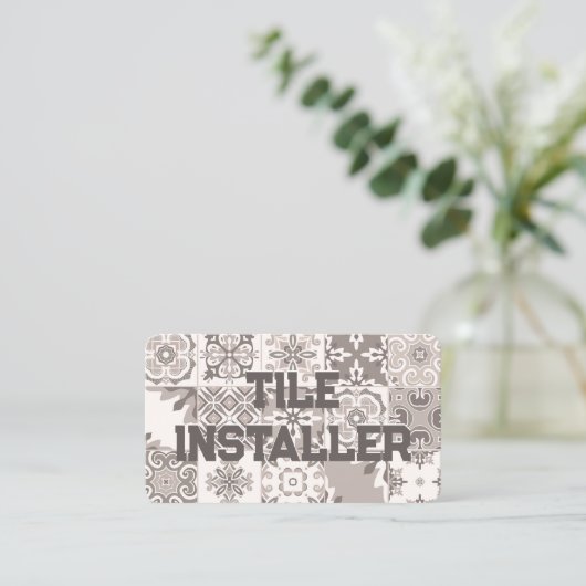 Tile Installer Visitekaartje (Staand voorkant)