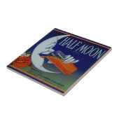 Tile  keuken kan half maan Sinaasappel etiketteren Tegeltje (Zijkant)