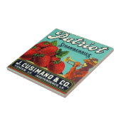 Tile Kitchen Louisiana aardbeienetiket en Tegeltje (Zijkant)