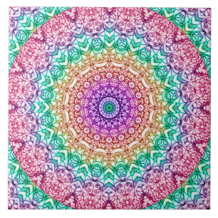 Tile Mandala Mehndi Style G379 Tegeltje