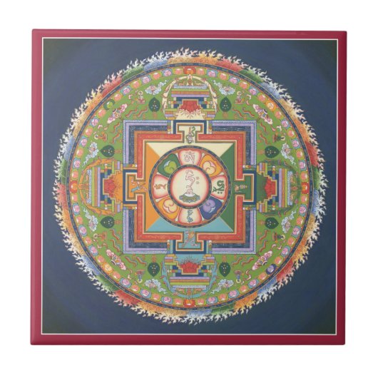 Tile - Mandala of Compassion (Chenrezig) Tegeltje (Voorkant)