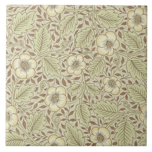 Tile met behapmodel van William Morris 1887 Tegeltje (Voorkant)