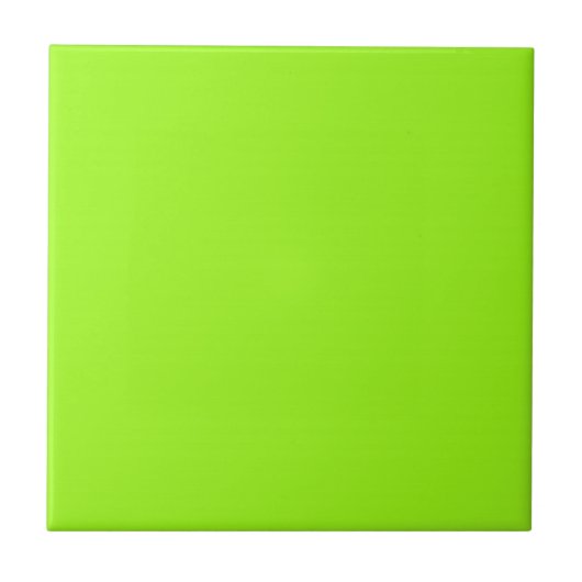 Tile met Bright Neon Chartreuse Green Background Tegeltje (Voorkant)