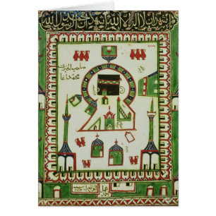 Tile met een vertegenwoordiging van de Mekka