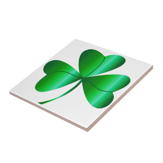Tile met Green Shamrock Tegeltje (Zijkant)