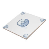 Tile met grijpende dollade met Shell-hoeken verwij Tegeltje (Zijkant)