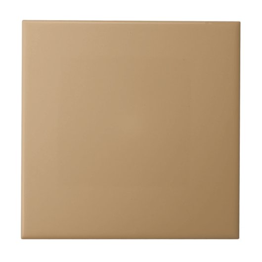 Tile met hoge tan bruin vaste kleur tegeltje (Voorkant)