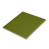Tile met Olive Green Background Tegeltje (Zijkant)