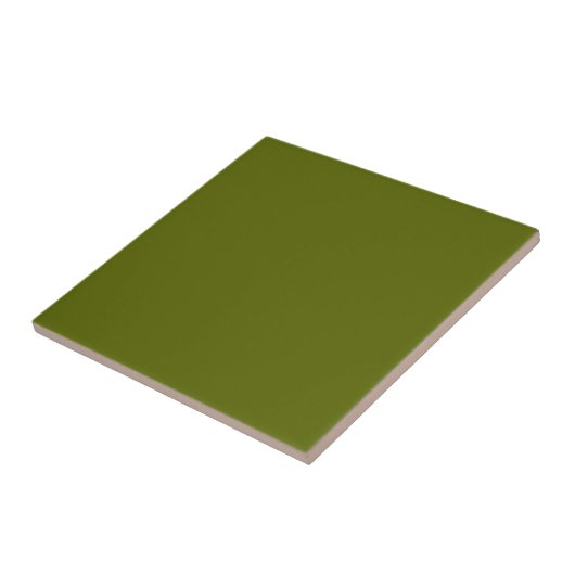 Tile met Olive Green Background Tegeltje (Zijkant)