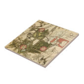 Tile met Trellis-design van William Morris Tegeltje (Zijkant)