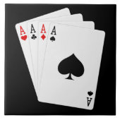 Tile met vier Aces Tegeltje (Voorkant)