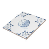 Tile met zandloper met schuifhoeken tegeltje (Zijkant)