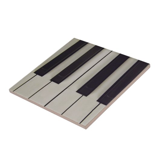 Tile met zwarte en witte sleutels tegeltje (Zijkant)