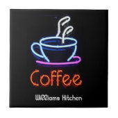 Tile Neon Coffee Sign Tegeltje (Voorkant)