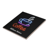 Tile Neon Coffee Sign Tegeltje (Zijkant)