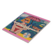 Tile/onderzetter/trivet keramische tapijten tegeltje (Zijkant)