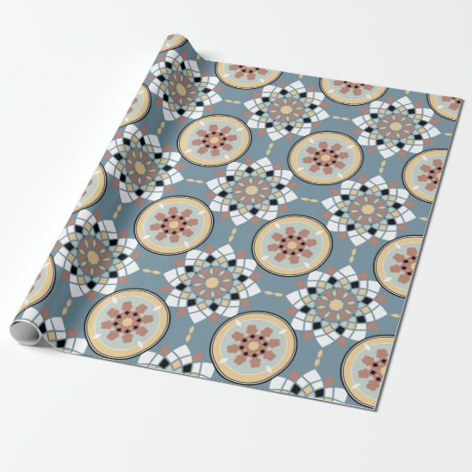 Tile Patroon Cadeaupapier (Uitgerold)