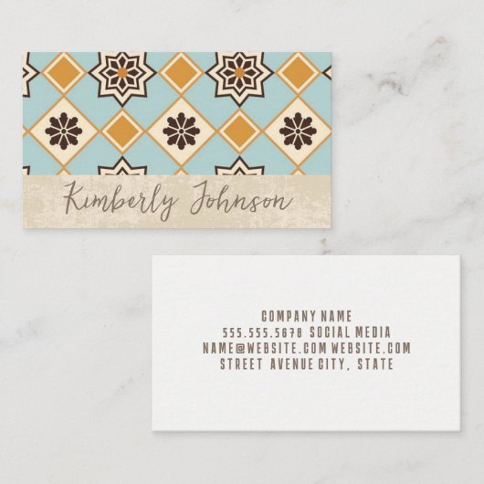 Tile Patroon Visitekaartje (Voorkant / Achterkant)