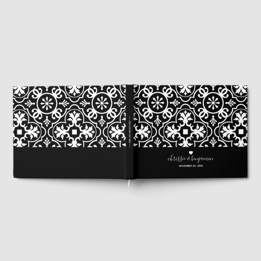 Tile-patroon voor aangepaste bruidegom voor bruilo gastenboek (Volledig)