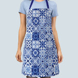 Tile Pattern Blue White Waterverf Schort<br><div class="desc">indigoblauw en wit tegel patroon in waterverf. Originele kunst van Nic Squirrell.</div>