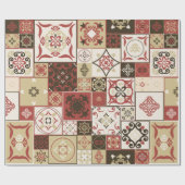 Tile PATTERN uit marsala-brown-beige stijl Morocc Cadeaupapier (Vlak)