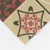 Tile PATTERN uit marsala-brown-beige stijl Morocc Fleece Deken (Hoek)