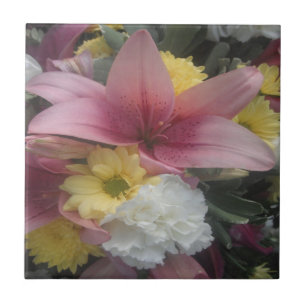 Tile Pink Lily Beauty Tegeltje