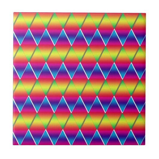 Tile - Rainbow Diamonds Tegeltje (Voorkant)