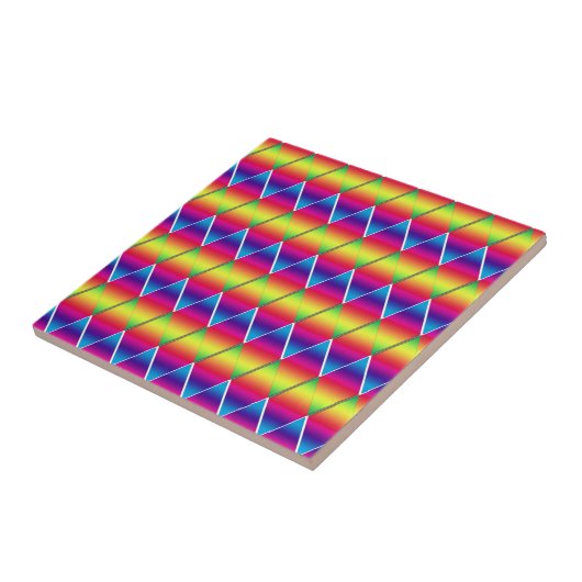 Tile - Rainbow Diamonds Tegeltje (Zijkant)