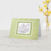 Tile Roofed House Welkom!Kaart Kaart (Gele Bloem)