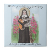 Tile Saint Gertrude Patron St. van Katten Tegeltje (Voorkant)