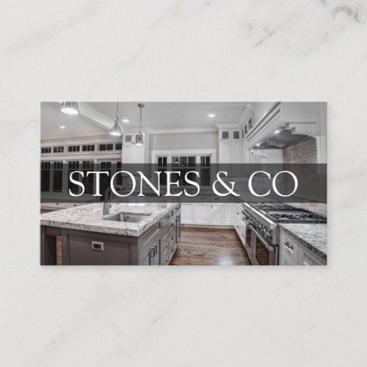 Tile Stone Granite Marble Construction Business Bu Visitekaartje (Voorkant)