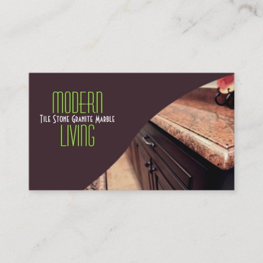 Tile Stone Granite Marble Construction Business Visitekaartje (Voorkant)