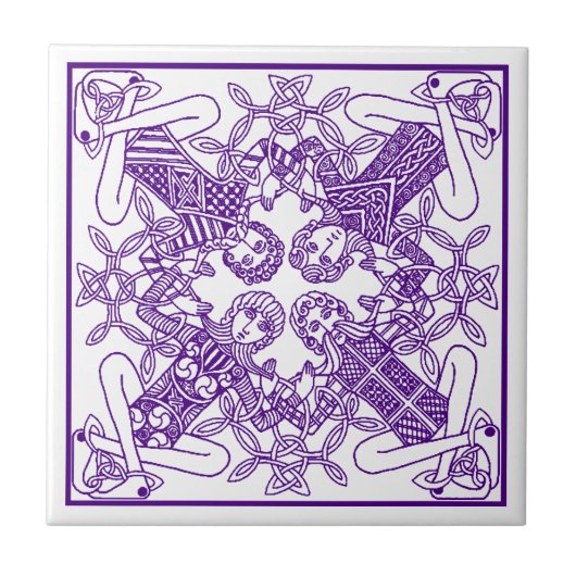 Tile Trivet Celtic Knot intertwond leeft vrienden Tegeltje (Voorkant)